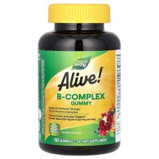 Natures Way, Alive! B-Complex Gummy (60 жув.таб.), вітаміни В, для енергії