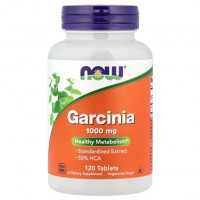 Now Foods, Garcinia 1000 мг (120 таб.), екстракт гарцинії камбоджійської