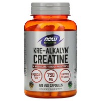 Now Foods, Kre-Alkalyn Creatine 750 мг (120 капс.), креатин моногидрат