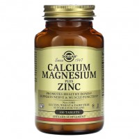 Solgar, Calcium Magnesium Plus Zinc (100 таб.), кальций+магний+цинк