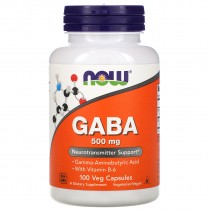 Now Foods, GABA (100 капс.), гама-аміномасляна кислота, ГАБА