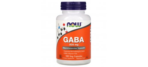 Now Foods, GABA (100 капс.), гама-аміномасляна кислота, ГАБА