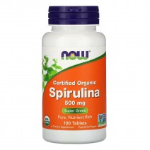 Now Foods, Organic Spirulina 500 мг (100 таб.), спирулина
