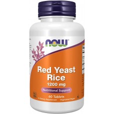 Now Foods, Red Yeast Rice 1200 (60 таб.), красный ферментированный рис