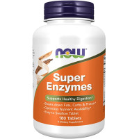 Now Foods, Super Enzymes (180 таб.), ферменты, энзимы, ферменти
