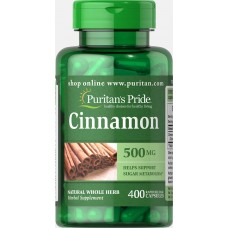 Puritans Pride, Cinnamon (400 капс. По 500 мг), кориця, кориця