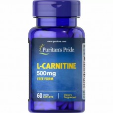 Puritans Pride, L-Carnitine (60 таб х 500 мг) L-карнітин жиросжигатель