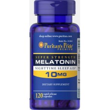 Puritans Pride, мелатонін (120 капс х 10 мг), melatonin 10/2022