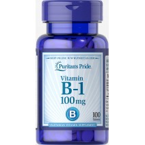 Puritans Pride, Vitamin B-1 (100 таб. по 100 мг), витамин В1, vitamin B-1