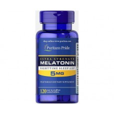 Puritans Pride, мелатонин (120 таб. по 5 мг), melatonin, мелатонін