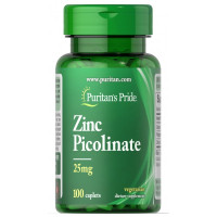 Puritan's Pride, Zinc Picolinate 25 мг (100 таб.), цинк піколінат