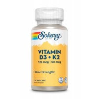 Solaray, Vitamin D3+K2 (120 капс.), вітамін D3 K2
