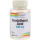 Solaray, Pantothenic Acid 500 мг (100 капс.), пантотенова кислота вітамін В5