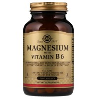 Solgar, Magnesium + Vitamin B6 (250 таб.), магній В6.