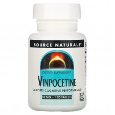 Source Naturals, винпоцетин (120 таб. по 10 мг), vinpocetine