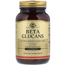 Solgar, бета глюканы, 60 табл., beta glucans 1-3 и 1-6, для иммунитета