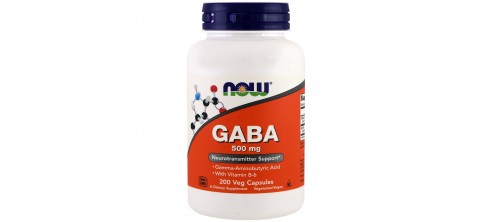 Now Foods, GABA (200 капс.), Гама-аміномасляна кислота, ГАБА