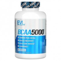 EVL Nutrition, BCAA 5000 (240 капс.), амінокислоти ВСАА 2:1:1