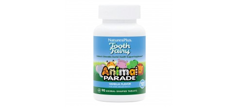 Natures Plus, Animal Parade Tooth Fairy (90 жув.таб.), для дитячих зубів