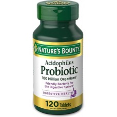 Natures Bounty, Acidophilus Probiotic 100 million (120 таб.), пробиотики