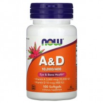 Now Foods, A&D (100 капс.), вітаміни А+D3