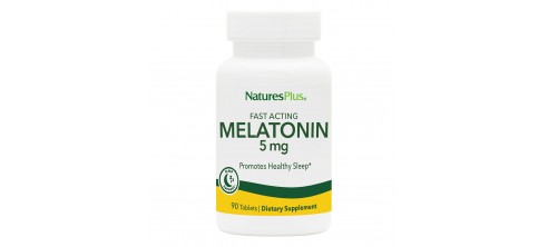 Natures Plus, Melatonin 5 мг (90 таб.), мелатонин, мелатонін