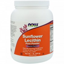 Now Foods, Sunflower Lecithin (454г порошок), лецитин соняшника, порошок