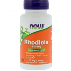 Now Foods, Rhodiola 500 мг (60 капс.), экстракт родіоли