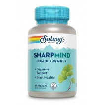Solaray, SharpMind Brain Formula (60 капс.), гінкго білоба, котячий кіготь, мукуна