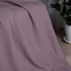 Плед покривало Косичка 100% бавовна, пильно-ліловий 220x220 см